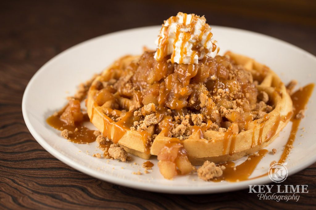 Food Photography Photo of Apple Pie Waffle at Mr Lucky's at the Hard Rock Hotel and Casino Las Vegas