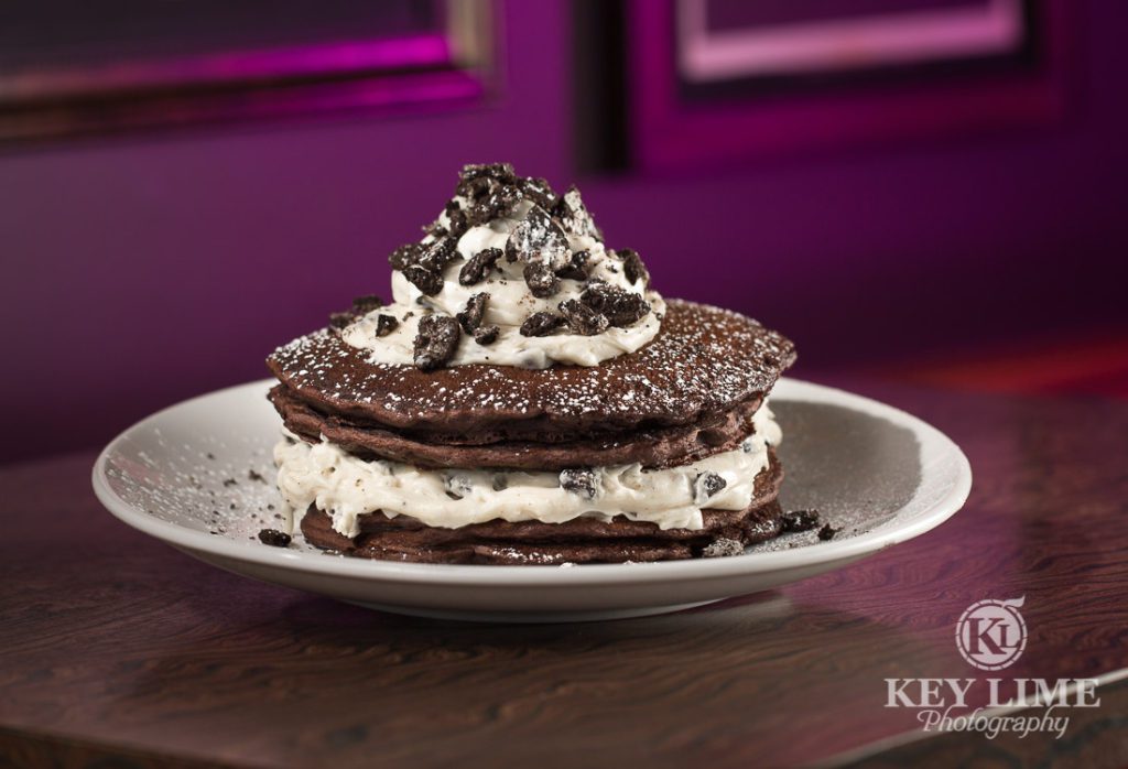 Food Photography Photo of COOKIES & CREAM PANCAKES at Mr Lucky's at the Hard Rock Hotel and Casino Las Vegas
