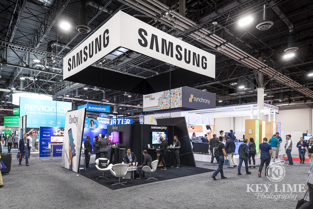 Shop Talk trade show photographer image of Samsung booth