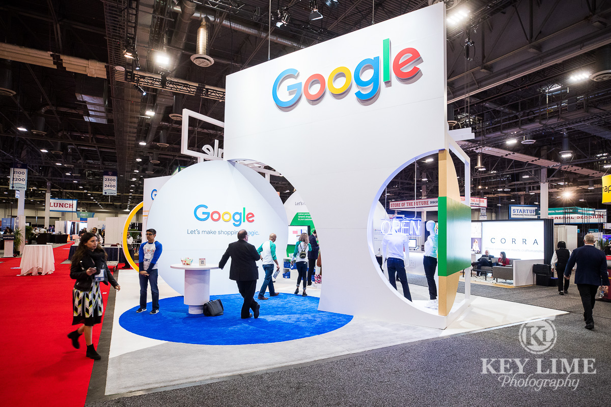 An image of Google's booth area at a convention.