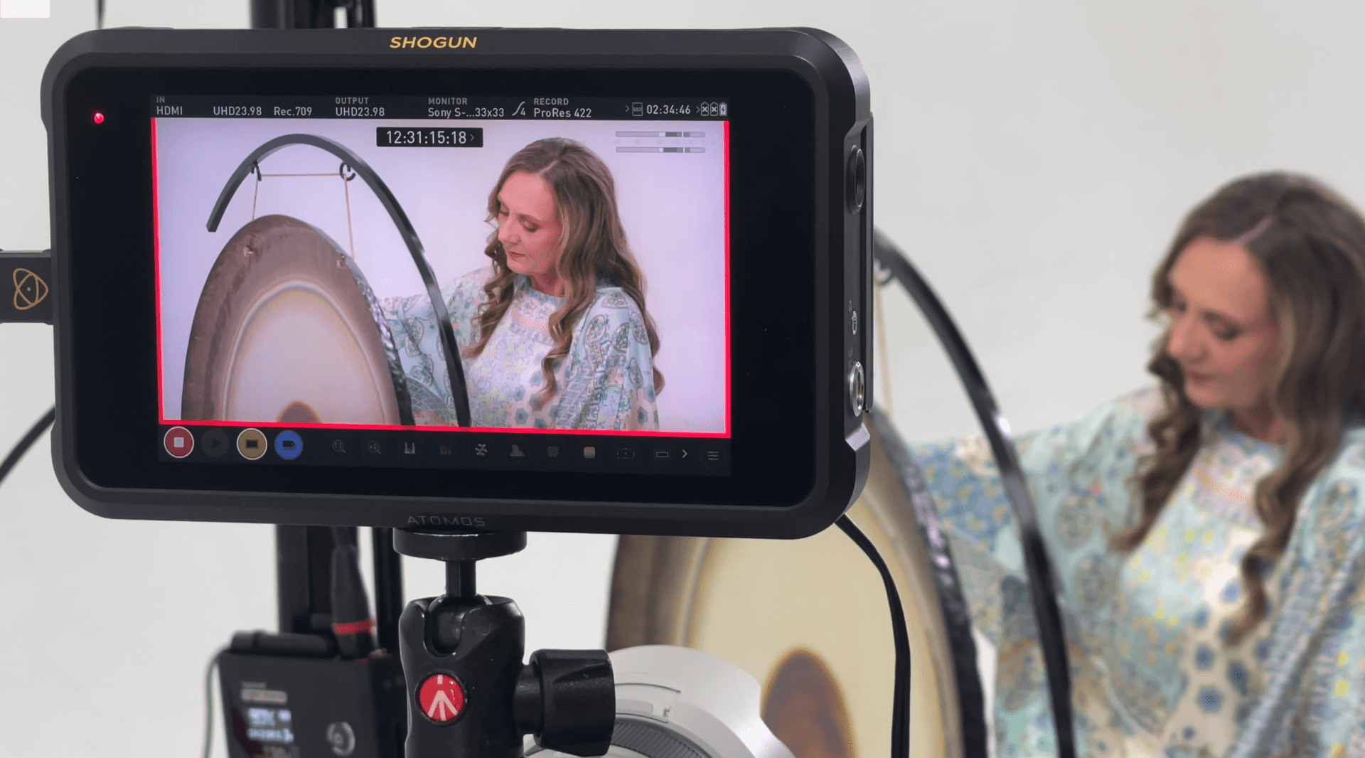 woman being recorded for video marketing purposes | Key Lime Photography